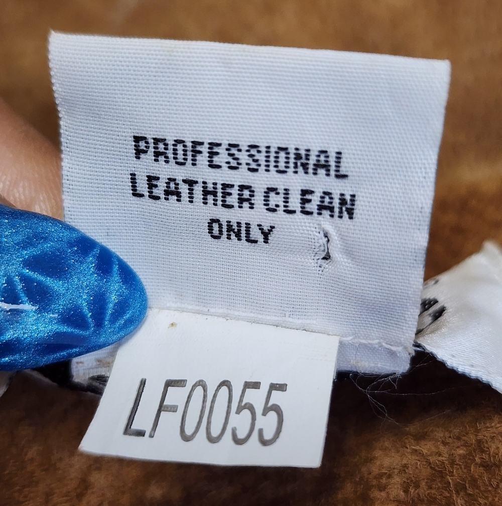 Bagatelle Leather Blazer Jacket Tan Button Front Petite 10 - Picture 6 of 7